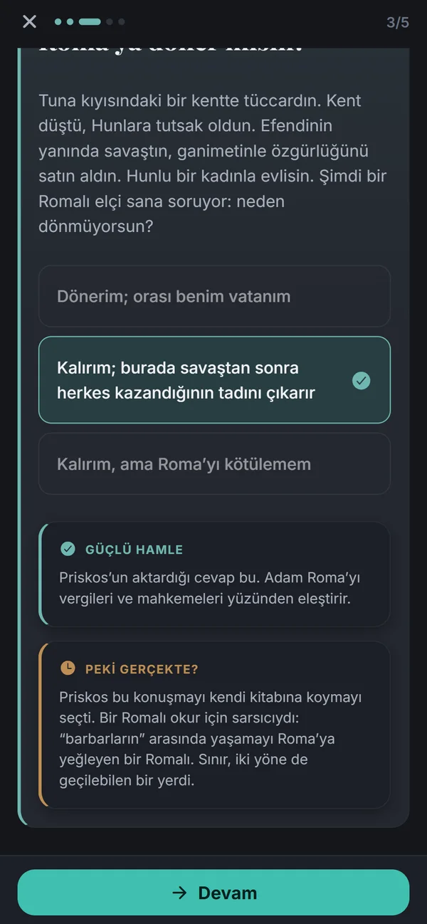 Bir karar anı ve ardından gelen tarihsel açıklama
